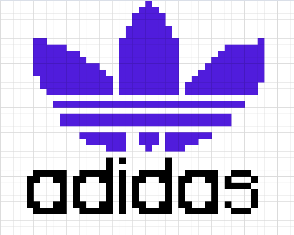 Adidas Logo Pixel Art